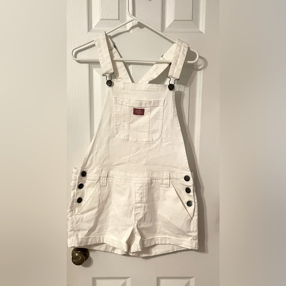 White dickies shirt overalls